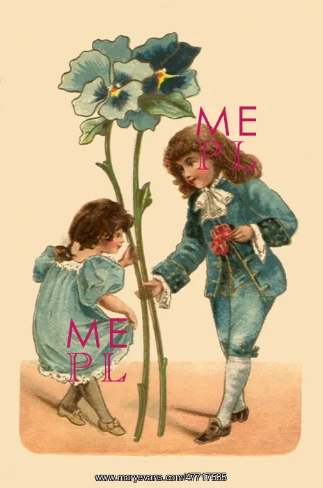  : Children with Pansies
