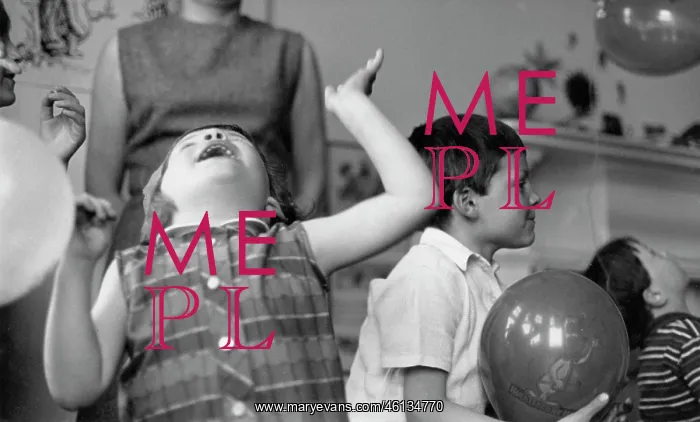 : Children at a party with balloons : Children at a party with balloons