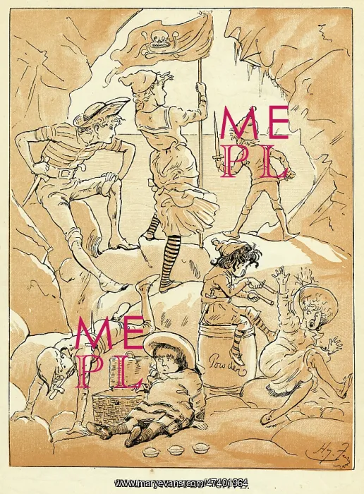 : Children in their pirates cave : Children in their pirates cave