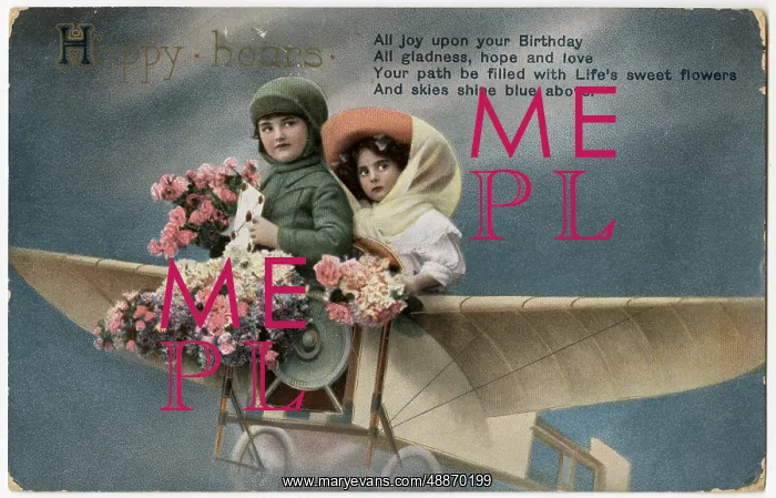  : CHILDREN IN PLANE 1914
