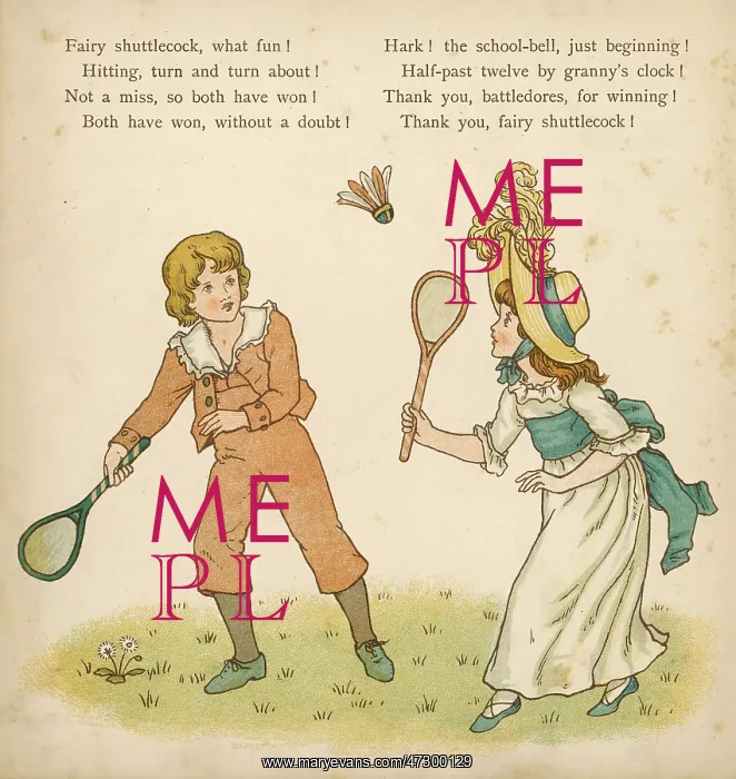  : Children Play Battledore