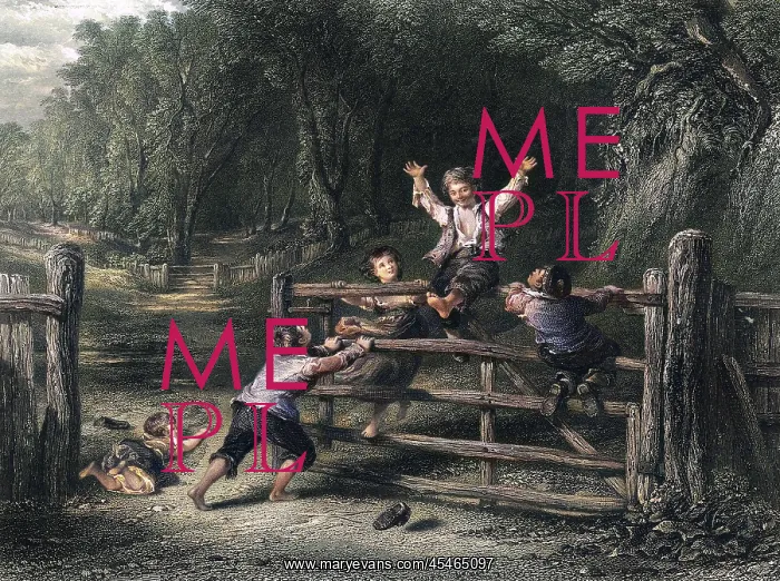  : CHILDREN PLAY ON GATE
