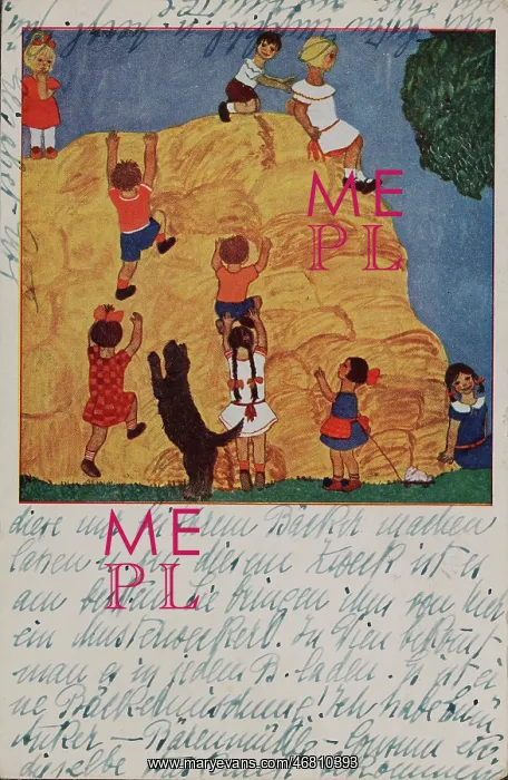 : Children play on a haystack : Children play on a haystack