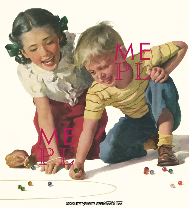  : Children Play Marbles