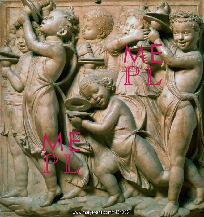 : Children playing cymbals, panel of : Children playing cymbals, panel of