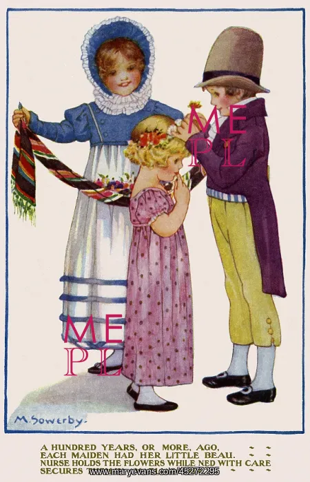 : Children playing with flowers : Children playing with flowers