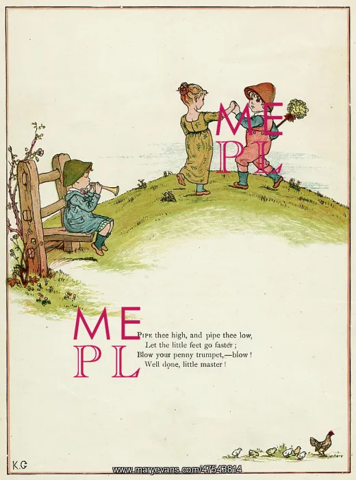 : Three children playing on a hill : Three children playing on a hill