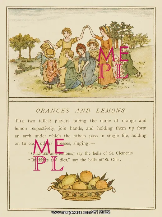 : Children playing Oranges and Lemons game