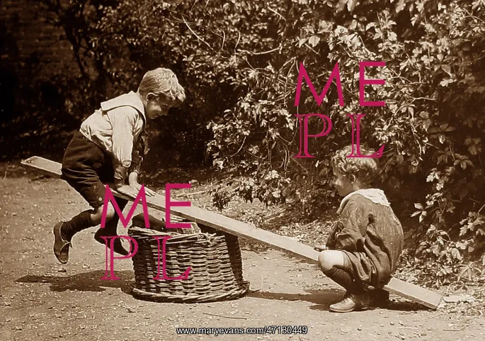  : Children playing on a seesaw