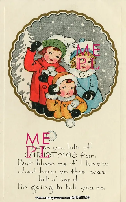 : Children playing in the snow : Children playing in the snow