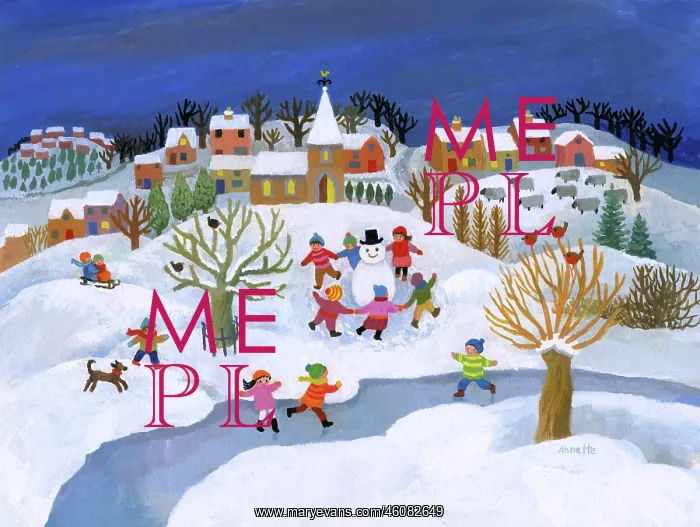 : Children playing in the Village snow