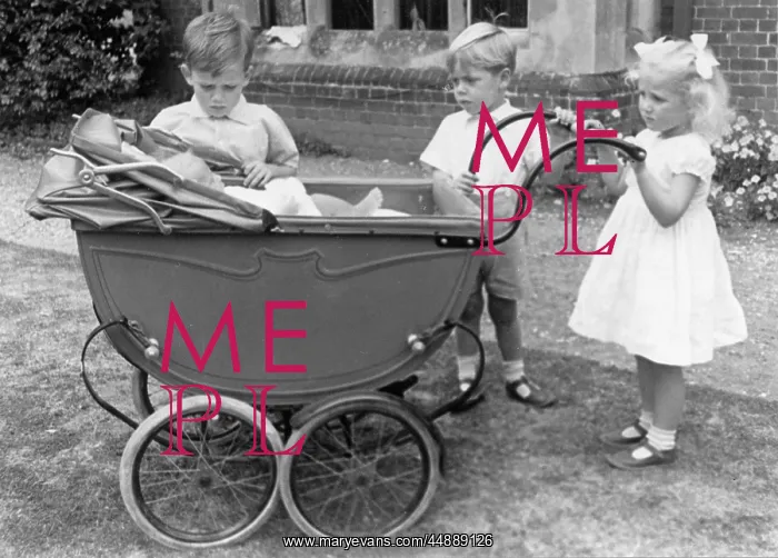 : Children with a pram : Children with a pram