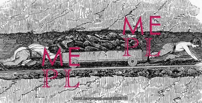 : Children pulling a coal wagon, 1844 : Children pulling a coal wagon, 1844