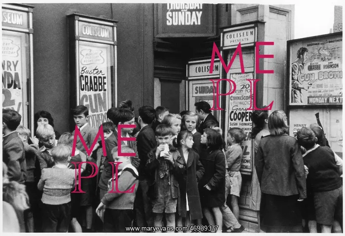 : Children queueing for the cinema : Children queueing for the cinema