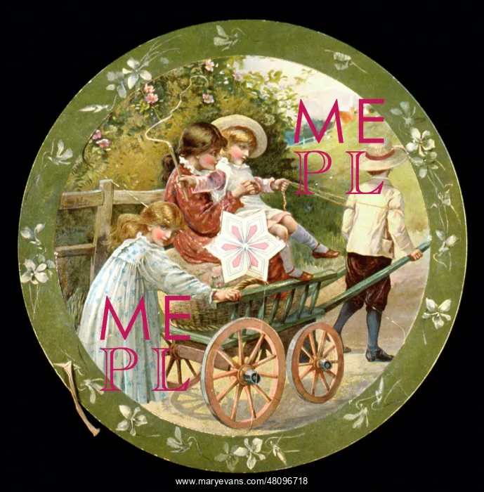  : Children riding a cart