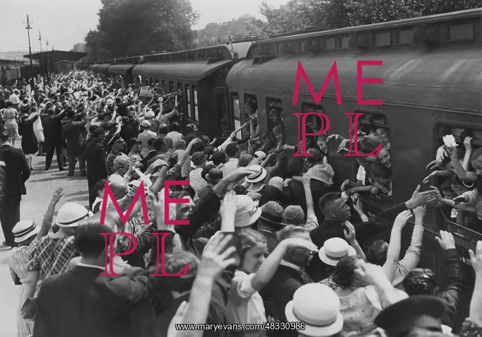 : Children riding the train, 1934 : Children riding the train, 1934