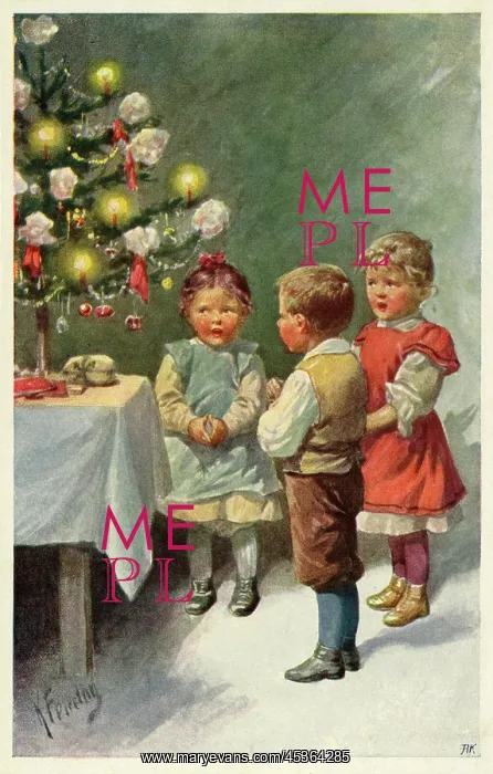 : Children round the Xmas tree : Children round the Xmas tree