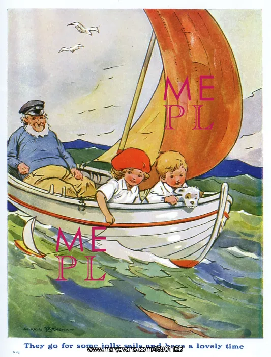 : Children in a sailing boat : Children in a sailing boat