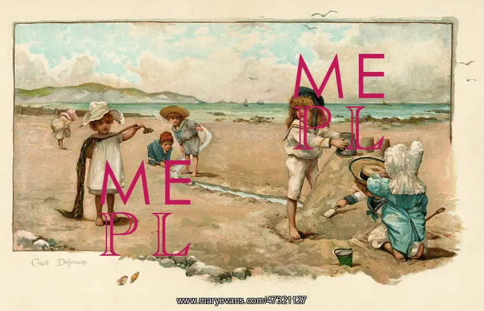 : CHILDREN / SANDCASTLE 1890 : CHILDREN / SANDCASTLE 1890