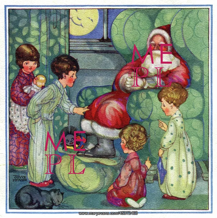 : Children and Santa Claus : Children and Santa Claus