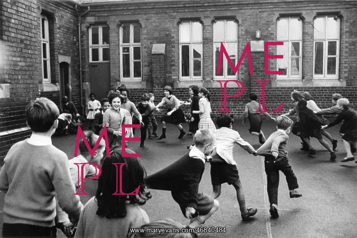 : Children in a school playground, Birmingham : Children in a school playground, Birmingham