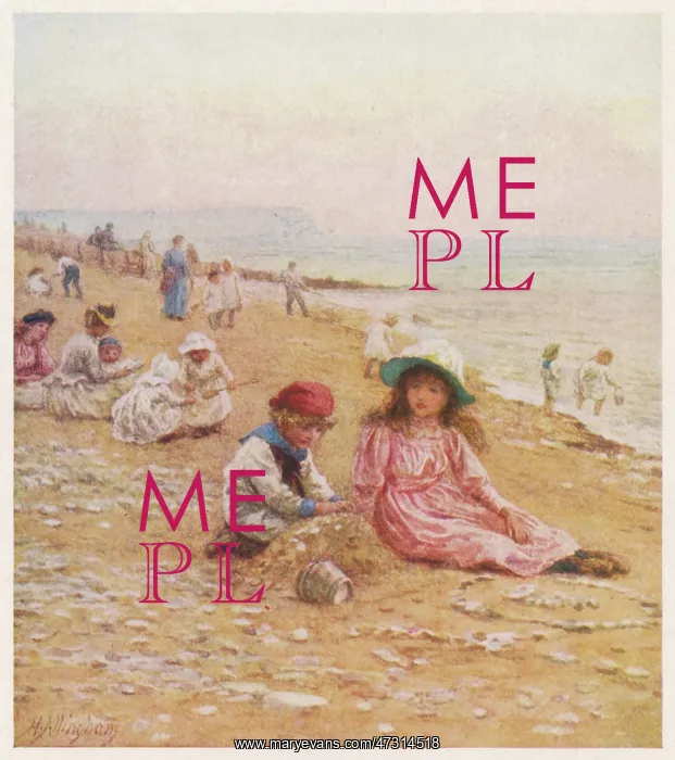 : CHILDREN AT SEASIDE 1886 : CHILDREN AT SEASIDE 1886