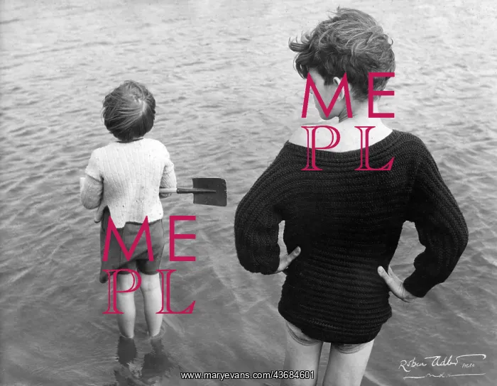 : Two children at the seaside : Two children at the seaside