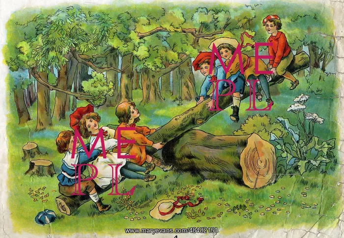  : Six children on a seesaw