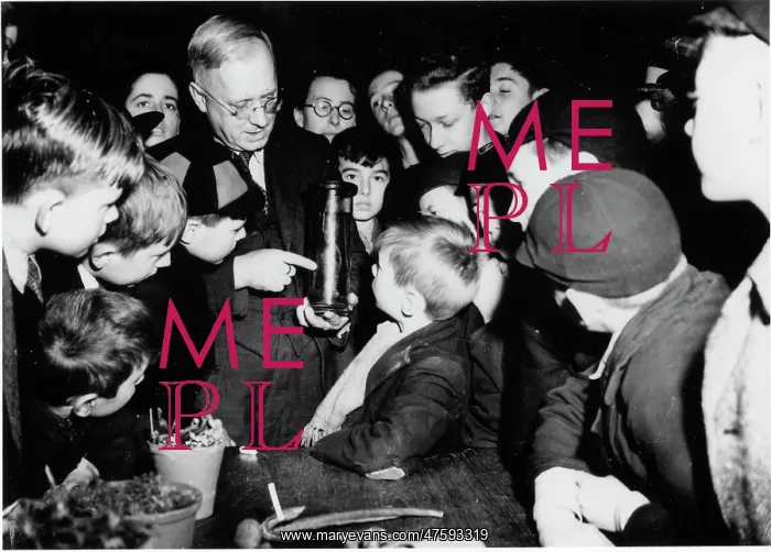 : Children with Sir John Ramsbottom December 1948 : Children with Sir John Ramsbottom December 1948
