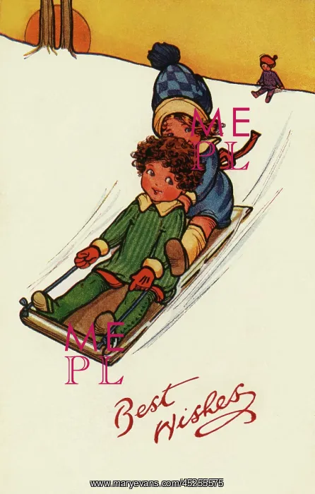 : Children on a sled : Children on a sled