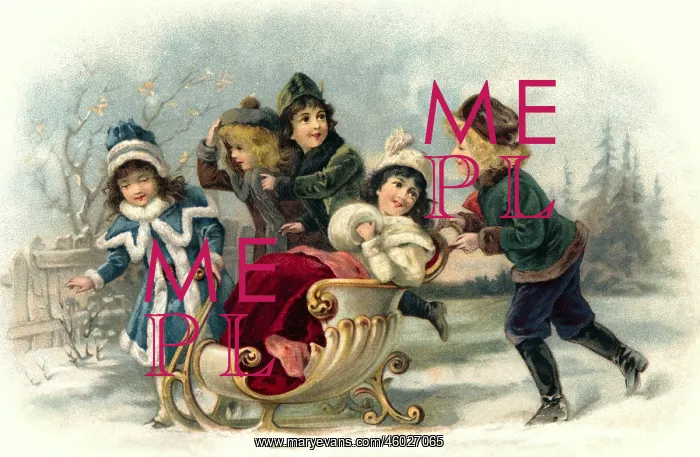 : children, sled driving, Germany, 1903 : children, sled driving, Germany, 1903