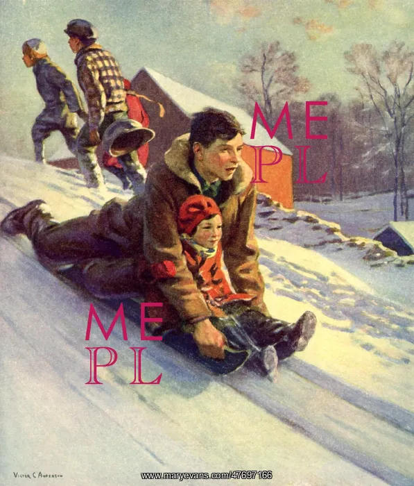  : Children Sledding
