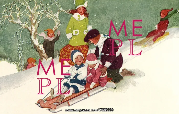  : Children Sledding