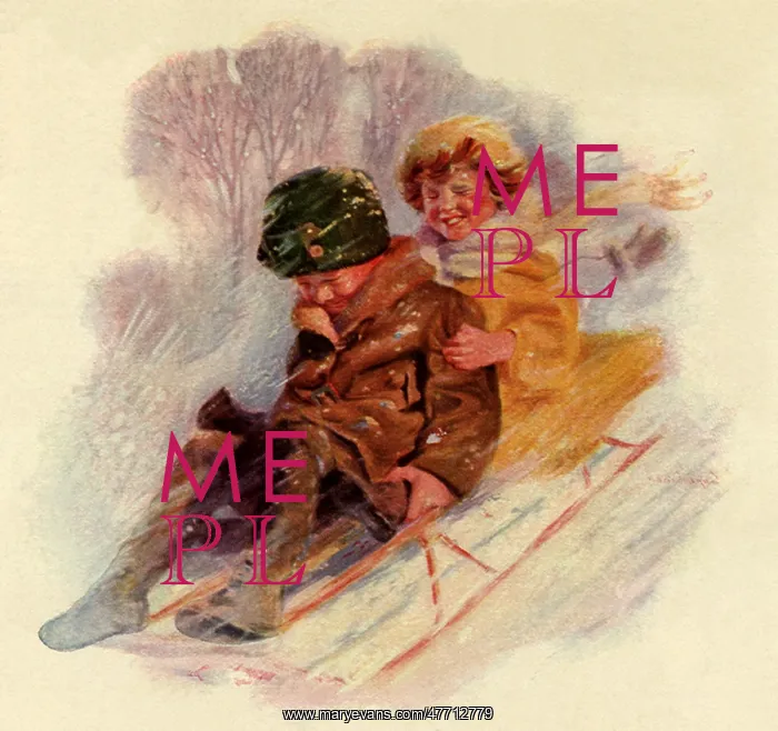  : Children Sledding