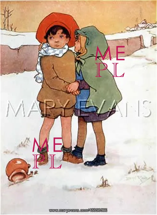 : CHILDREN IN SNOW 1916 : CHILDREN IN SNOW 1916