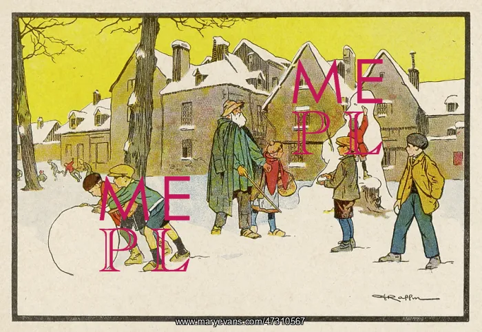 : CHILDREN IN SNOW C1920 : CHILDREN IN SNOW C1920