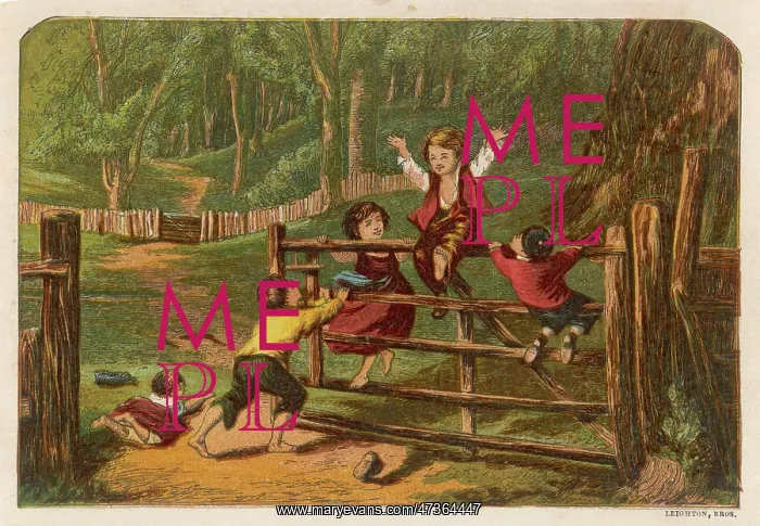  : CHILDREN SWING ON GATE