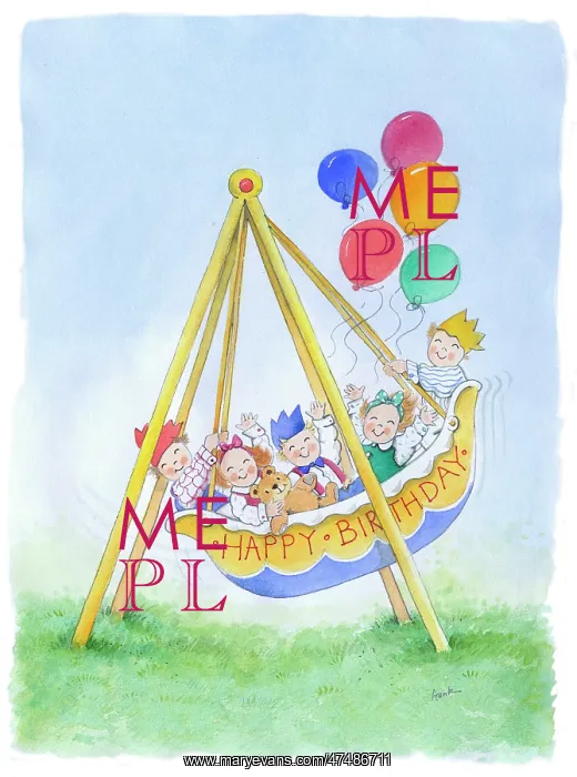 : Children in a swingboat : Children in a swingboat