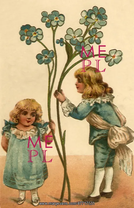  : Children and Tall Flowers