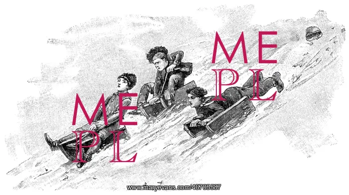 : Children tobogganing, 1896 : Children tobogganing, 1896