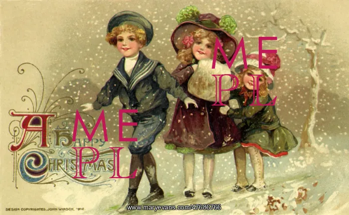  : Children Walk in Snow