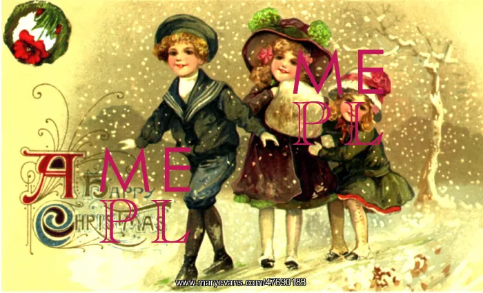 : Children Walk in Snow