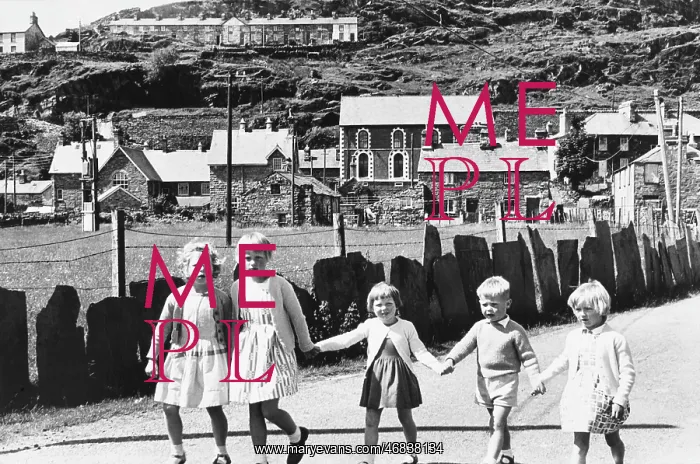 : Five children walking in Wales : Five children walking in Wales