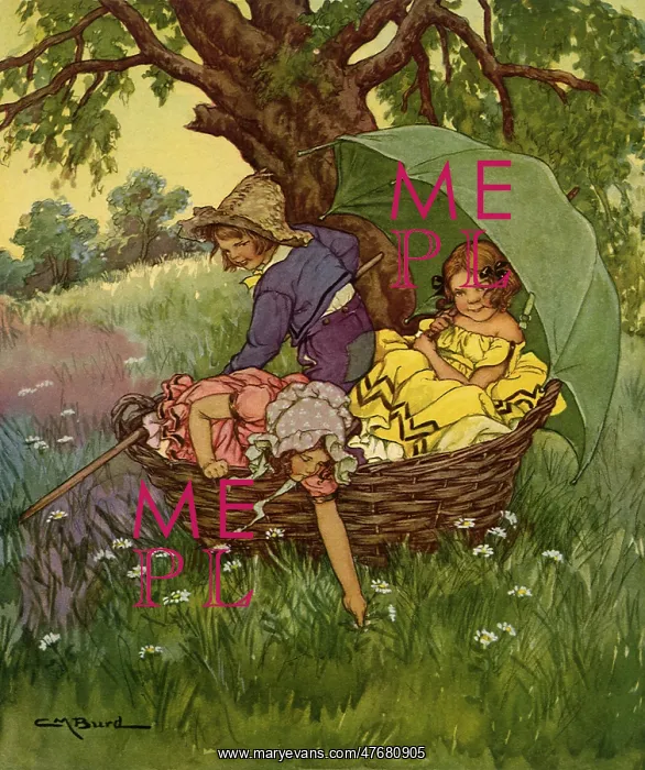 : Three Children in a Wicker Basket : Three Children in a Wicker Basket
