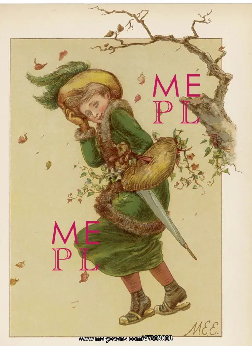 : CHILDREN / WINDY DAY 1880 : CHILDREN / WINDY DAY 1880