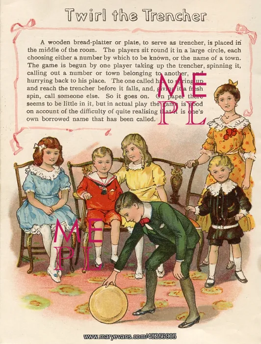 : Children's Game Twirl the Trencher or Spin the Plate : Children's Game Twirl the Trencher or Spin the Plate