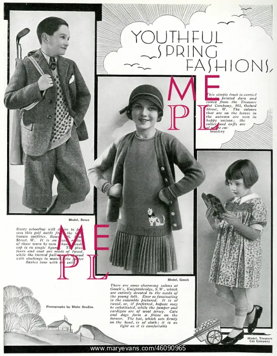 : Children's Spring Fashions, 1930s : Children's Spring Fashions, 1930s