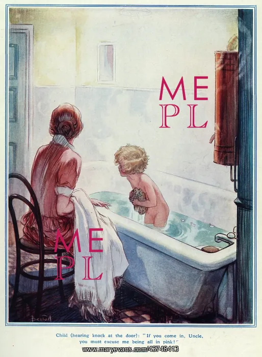 : A child's bathtime. By Alfred E. Bestall : A child's bathtime. By Alfred E. Bestall