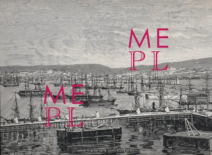 : Chile (1844). Valparaiso. The harbour and the : Chile (1844). Valparaiso. The harbour and the