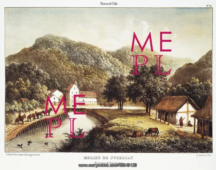 : Chile (1854). Concepcion. Molino de Puchacay : Chile (1854). Concepcion. Molino de Puchacay